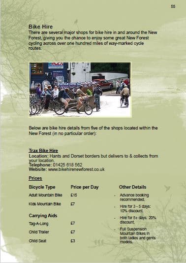 Bike hire in New Forest