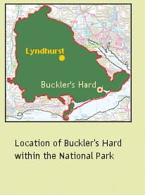 Buckler's Hard Location Map