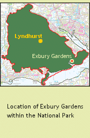 Exbury Gardens Map location
