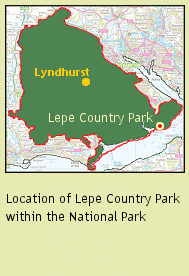 Lepe Country Park location map