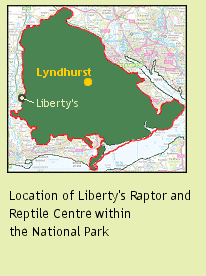 Liberty's Raptor and Reptile Centre Location