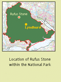 Location map Rufus Stone