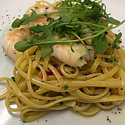 White Tails Restaurant, King Prawns Linguine