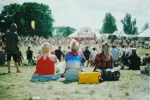 People Sitting on the Ground New Forest Folk Festival