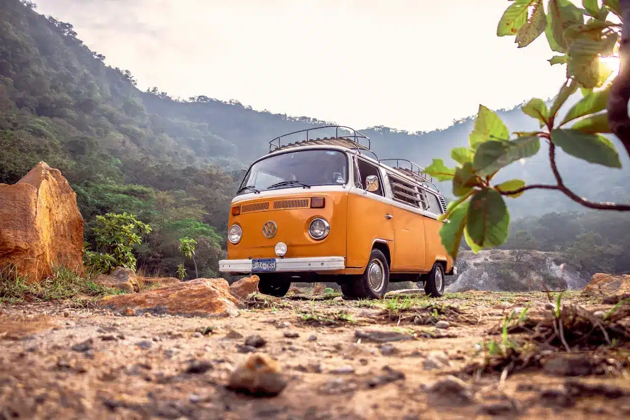 Orange Kombi Van